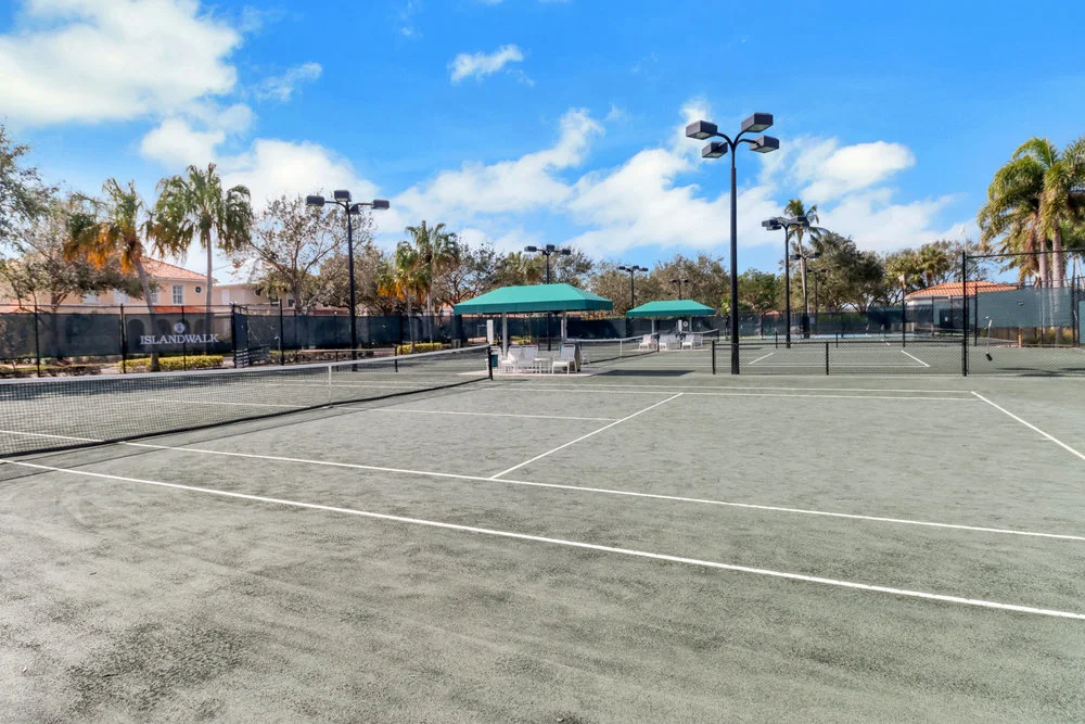 Tennis courts at Island Walk in Naples Florida
